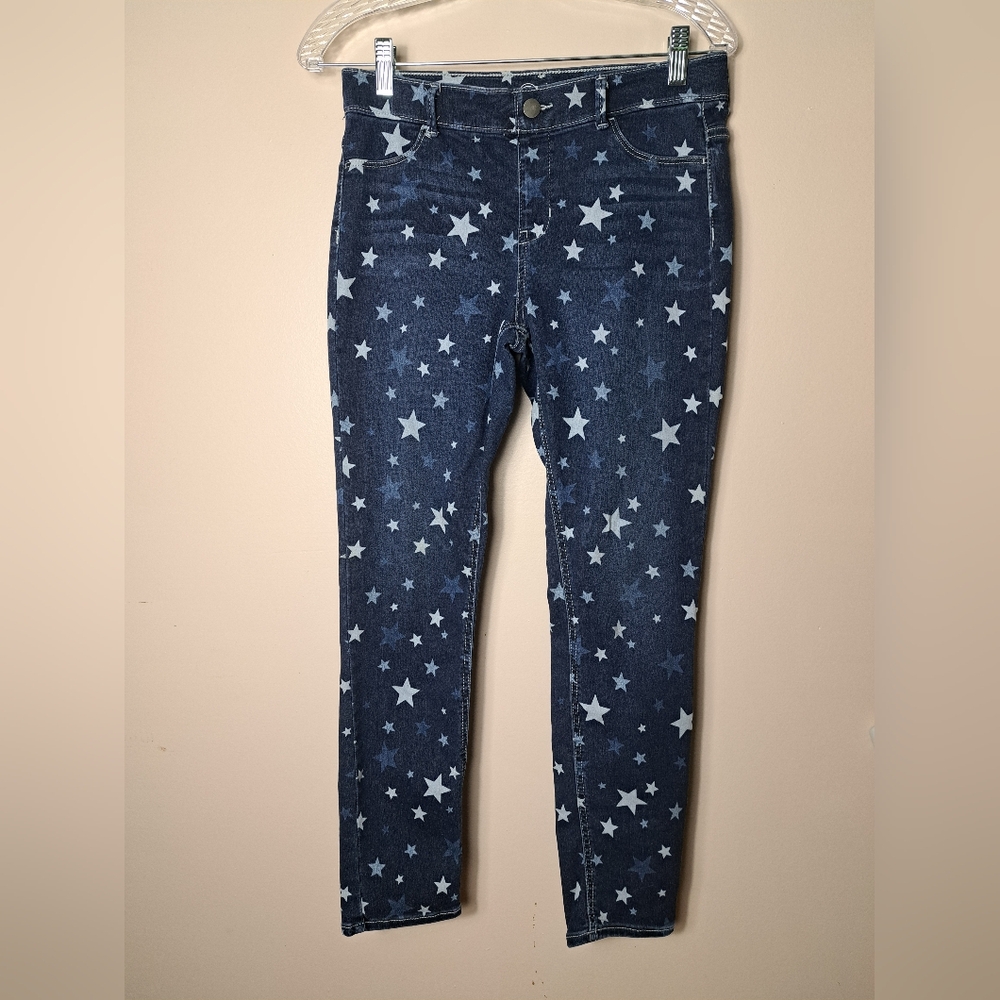 WONDER NATION Girls Fashion Star Print Jeggings ~ Patriotic Summer - Picture 1 of 9